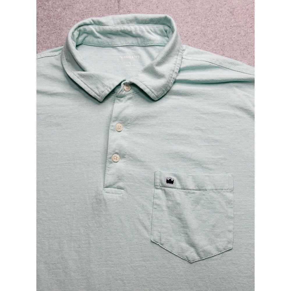 Crown & Ivy Mint Green Pocket Polo Shirt